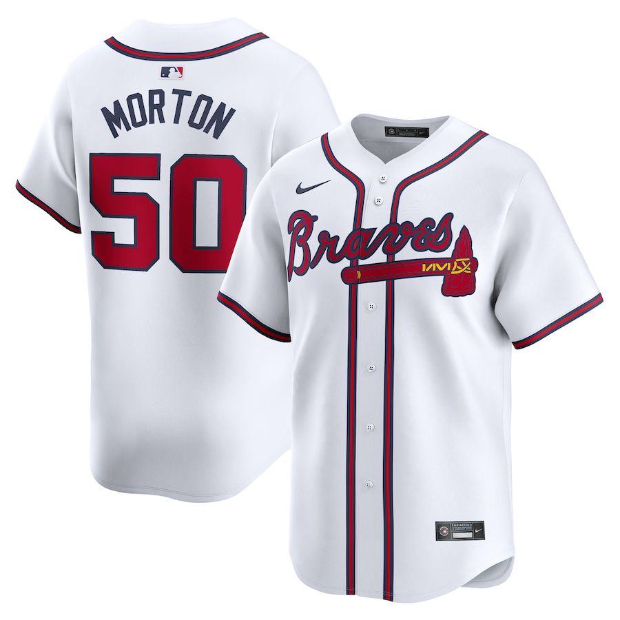 Men Atlanta Braves #50 Charlie Morton Nike White Home Limited Player MLB Jersey->atlanta braves->MLB Jersey